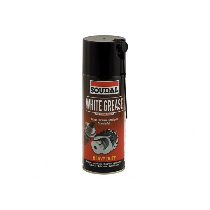 Смазочен спрей с бяла грес Soudal White Grease